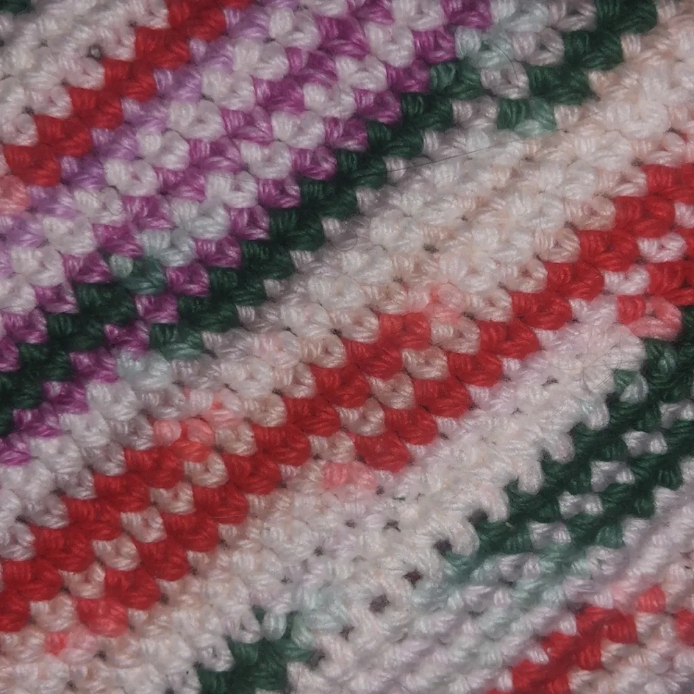One pair of Girly Christmas crocheted cotton potholders